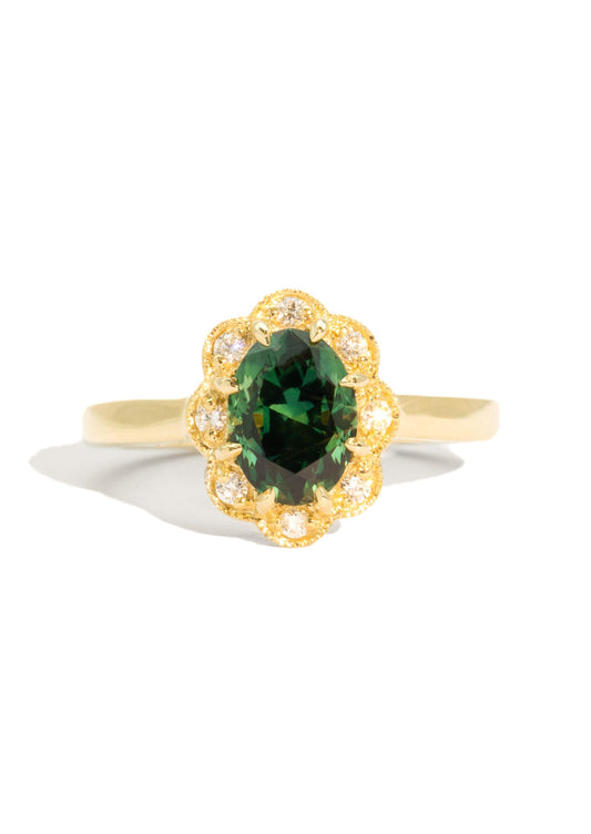 The Lark Ring with 1.85ct Teal Sapphire