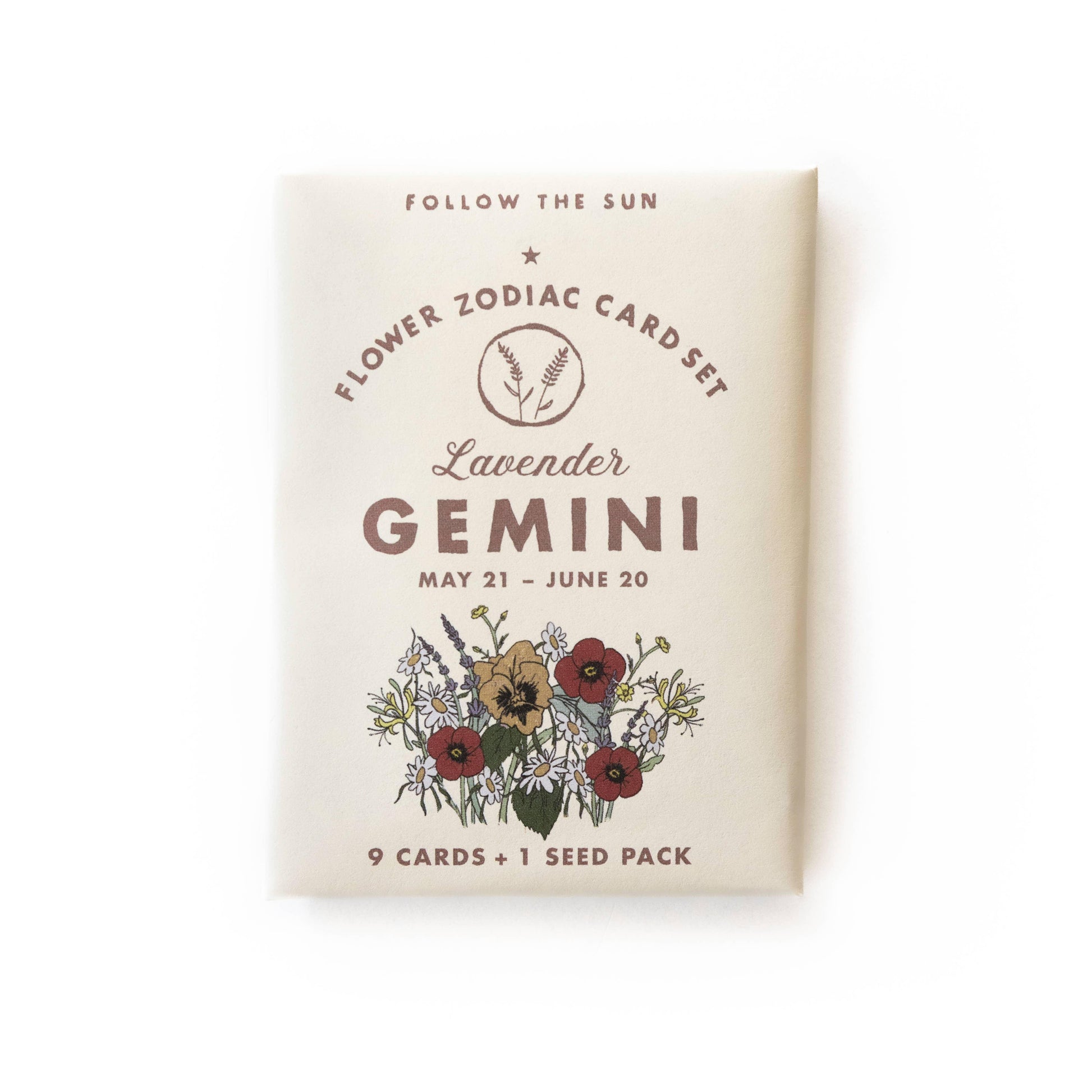 Flower Zodiac Sticker Card Set - Gemini - Molten Store