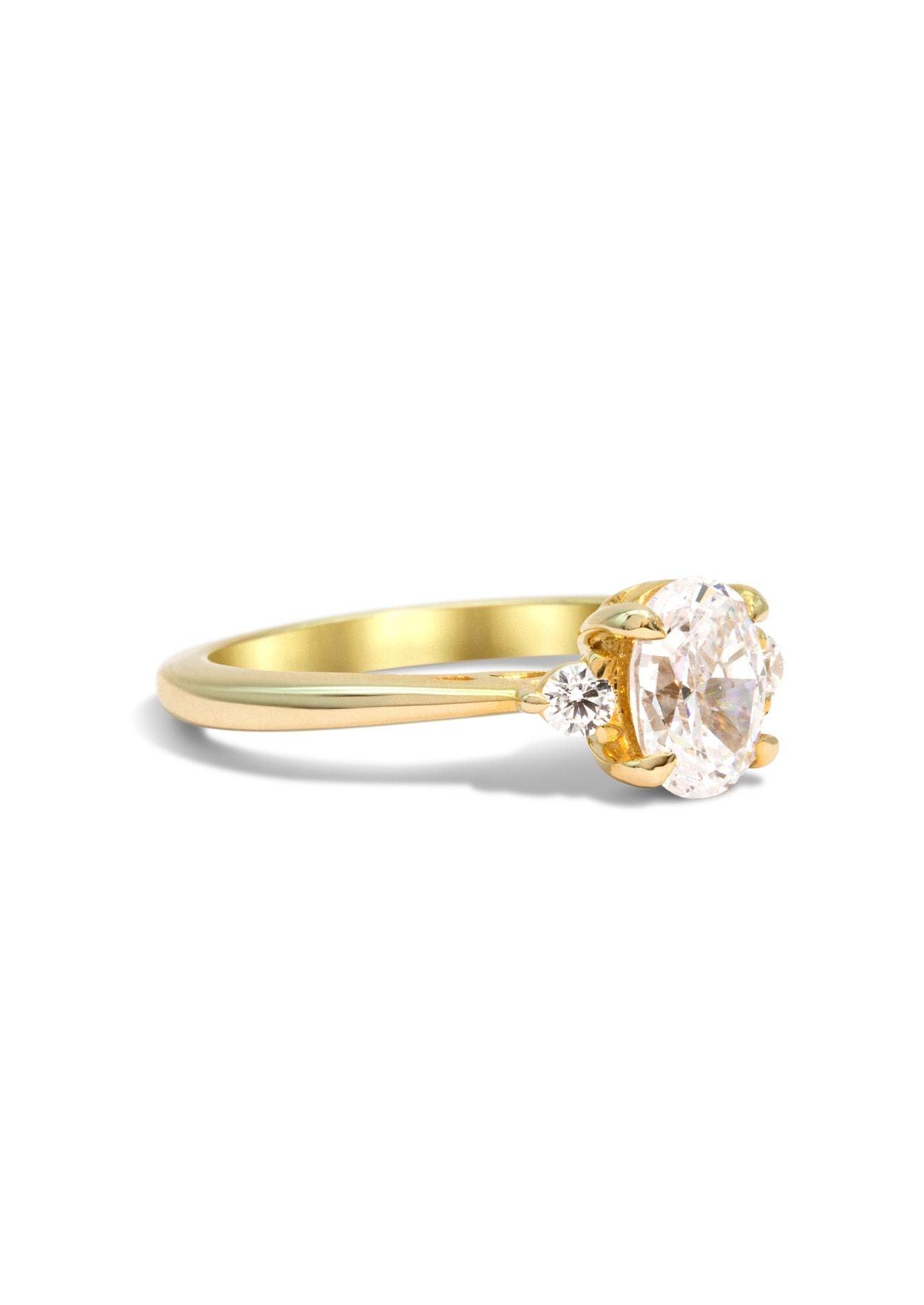 The Ada Yellow Gold Cultured Diamond Ring - Molten Store