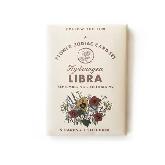 Flower Zodiac Sticker Card Set - Libra - Molten Store