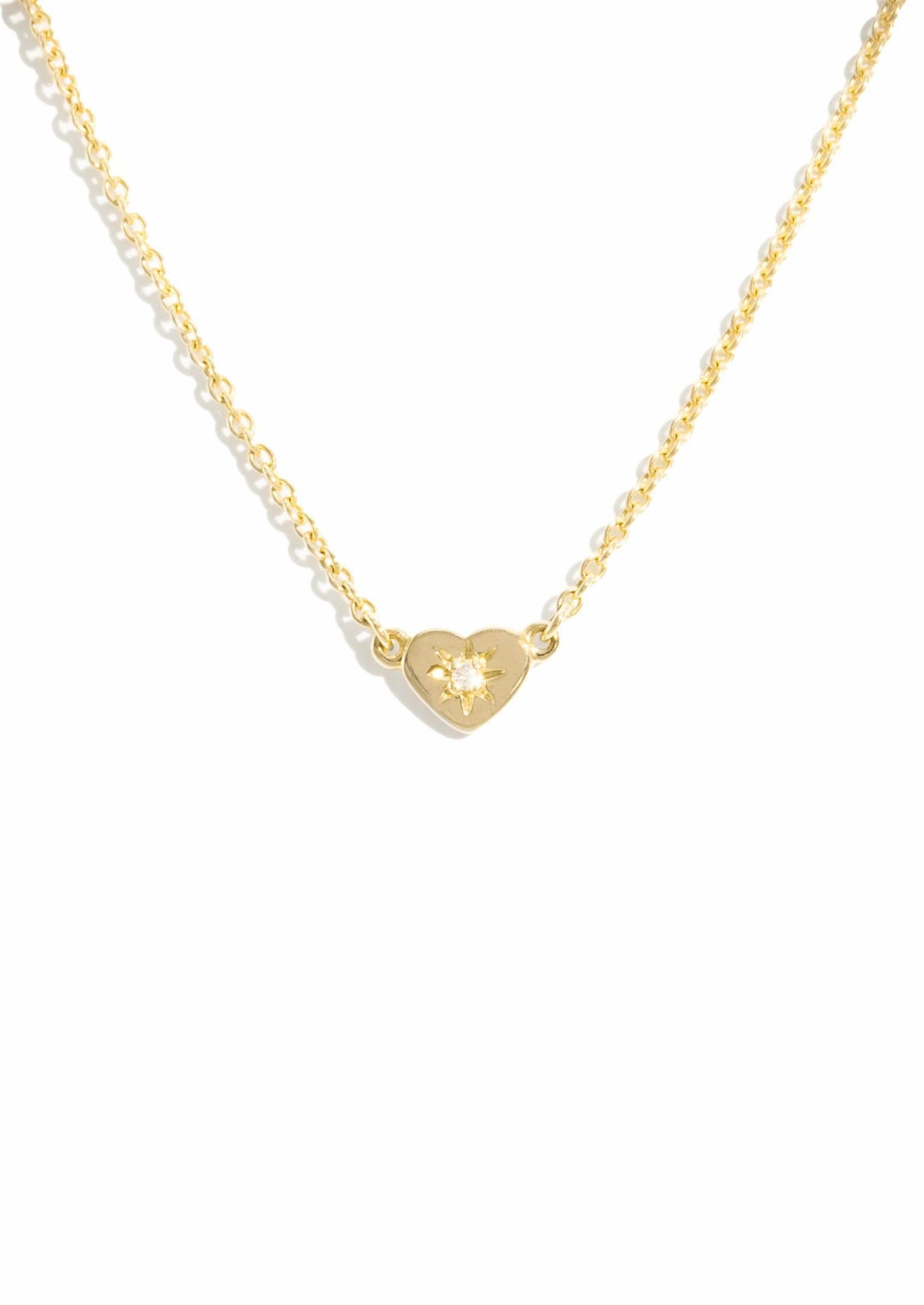The Diamond Heart 9ct Solid Gold Necklace - Molten Store