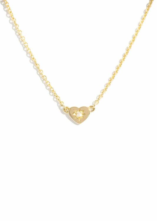 The Diamond Heart 9ct Solid Gold Necklace - Molten Store