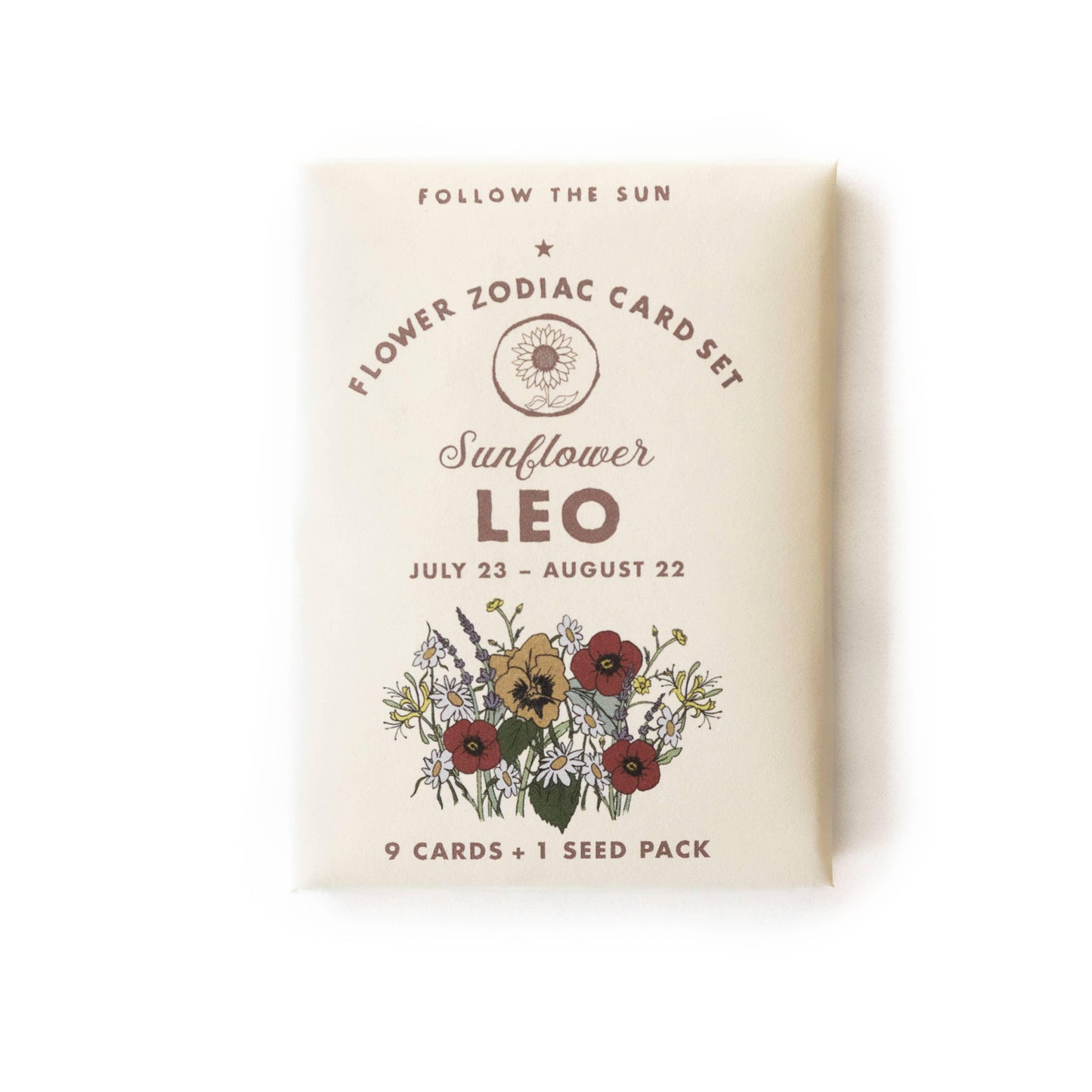 Flower Zodiac Sticker Card Set - Leo