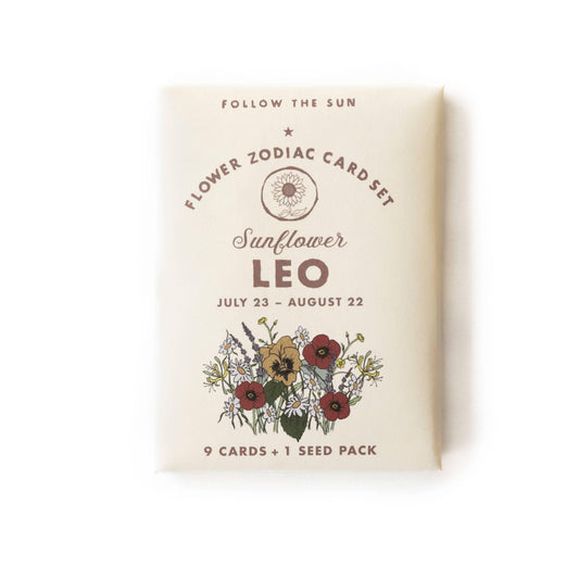 Flower Zodiac Sticker Card Set - Leo - Molten Store