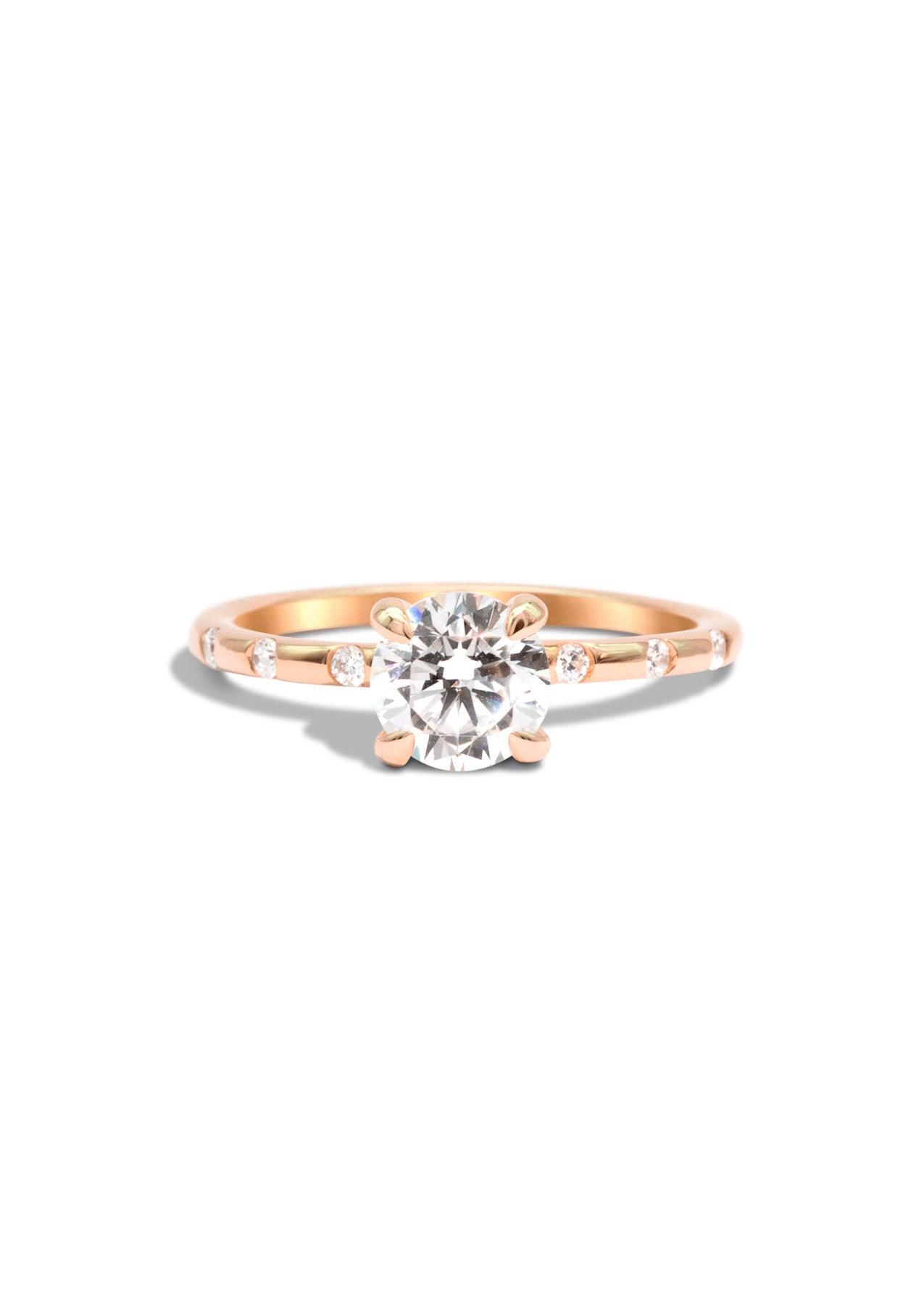 The Constance Rose Gold Cultured Diamond Ring