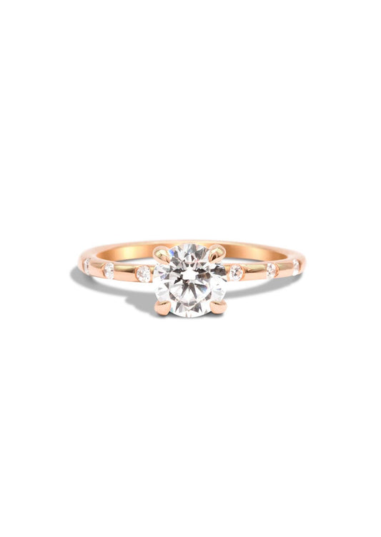 The Constance Rose Gold Cultured Diamond Ring - Molten Store