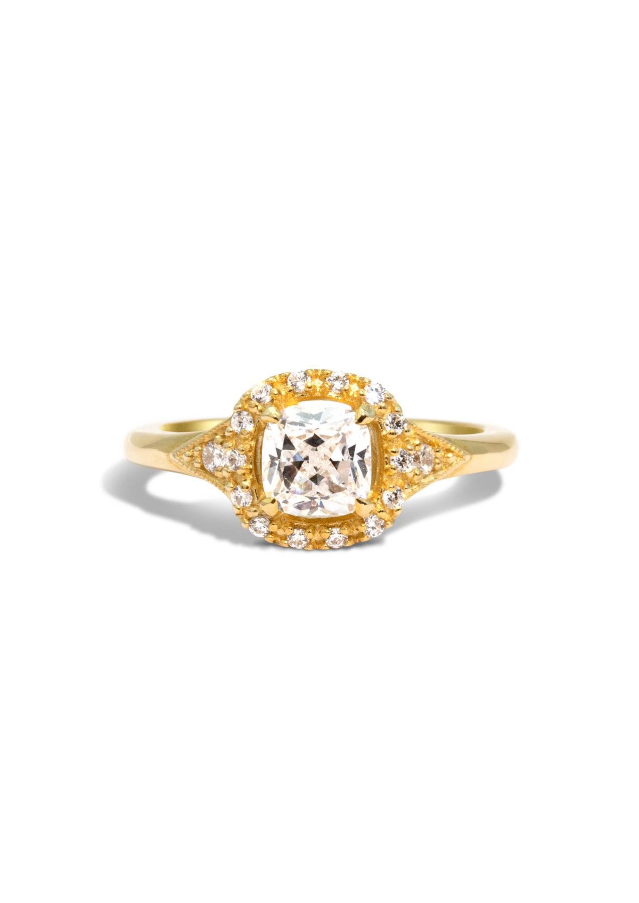 The Eliza Yellow Gold Cultured Diamond Ring