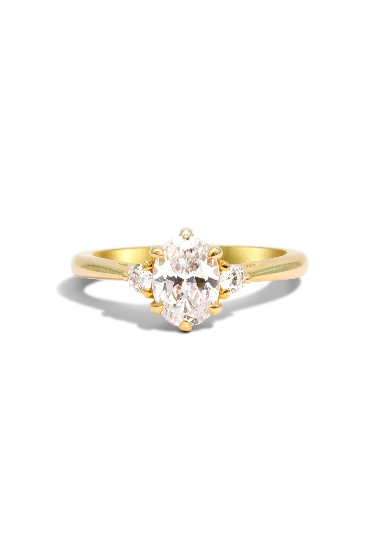 The Esme Yellow Gold Cultured Diamond Ring