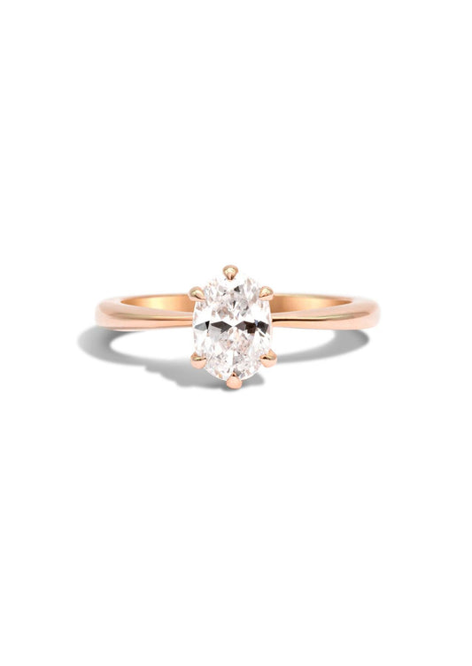 The Florence Rose Gold Cultured Diamond Ring - Molten Store