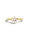 The Florence Yellow Gold Cultured Diamond Ring