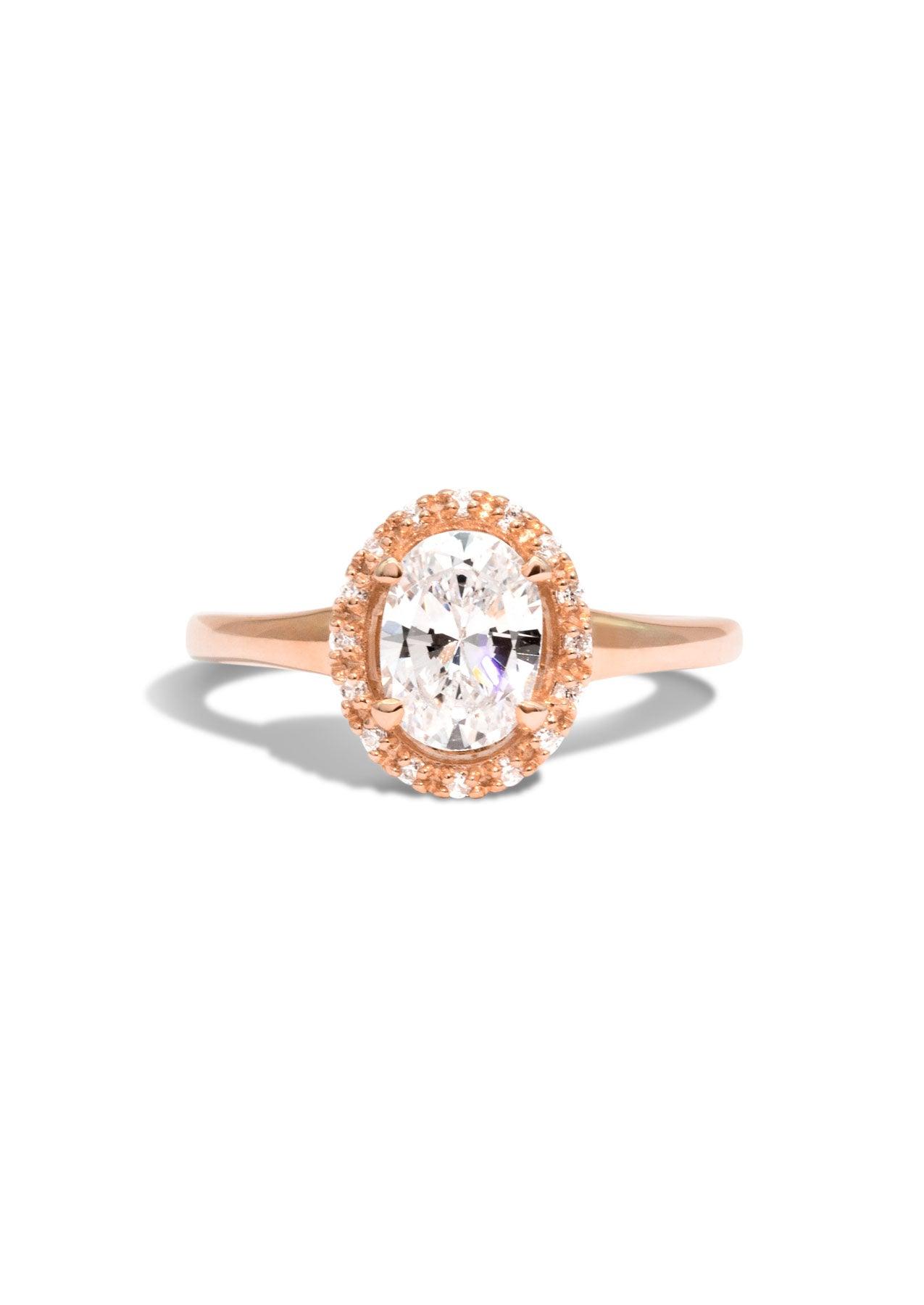 The Iris Rose Gold Cultured Diamond Ring