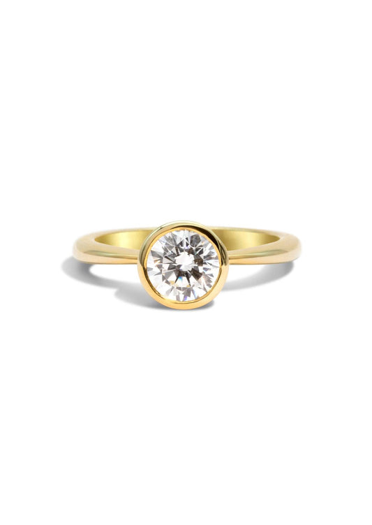 The Isabel Yellow Gold Cultured Diamond Ring - Molten Store