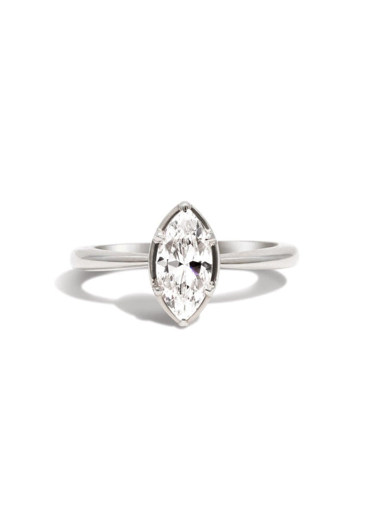 The Mabel White Gold Cultured Diamond Ring - Molten Store