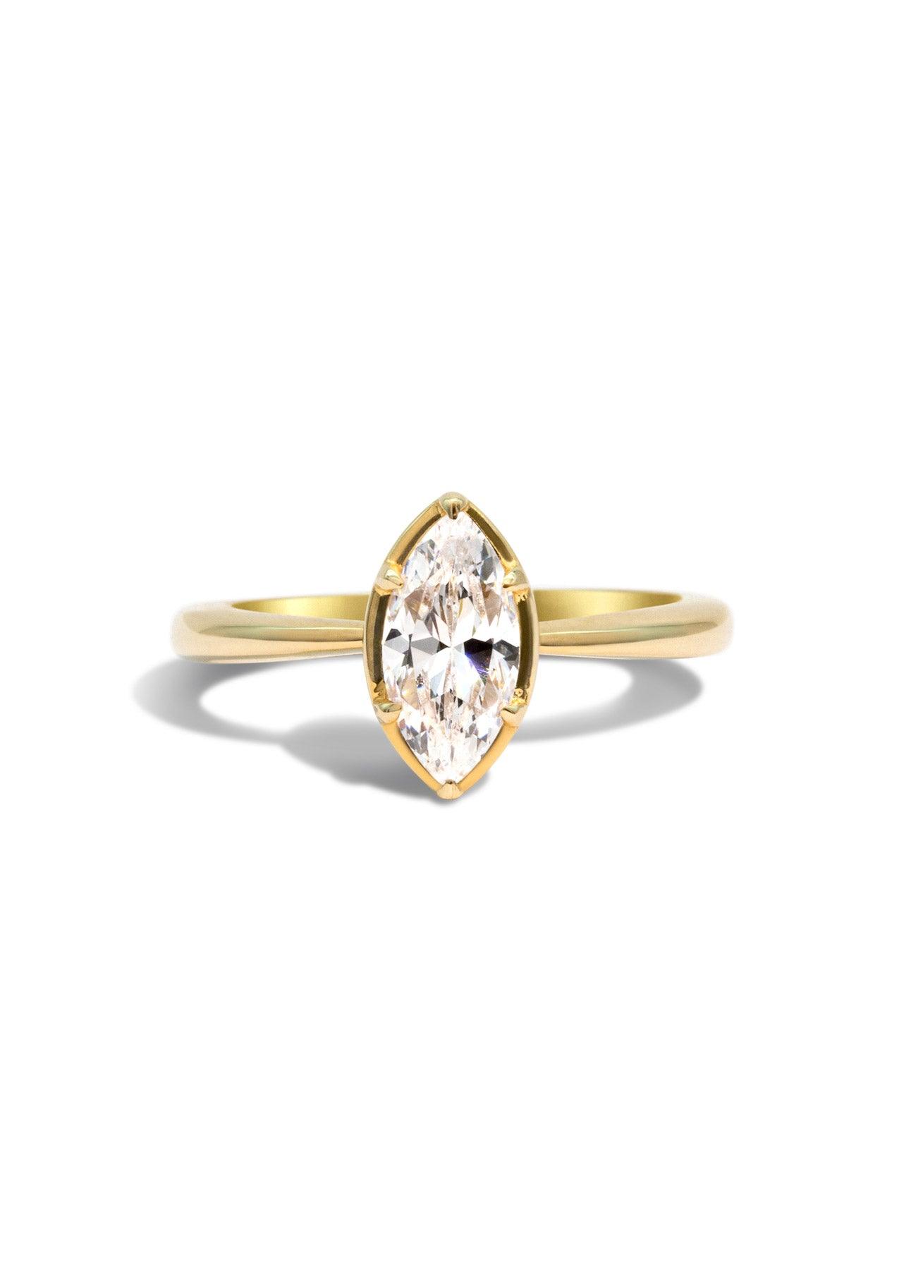 The Mabel Yellow Gold Cultured Diamond Ring