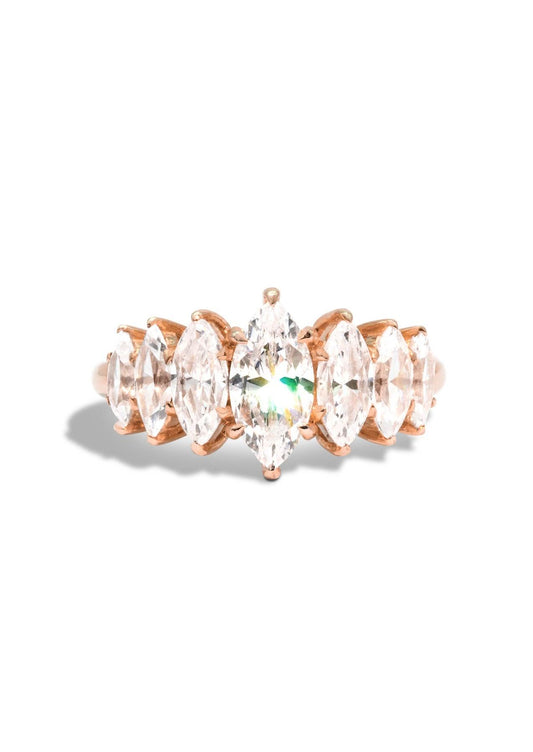 The Marquise Banks Rose Gold Cultured Diamond Ring - Molten Store
