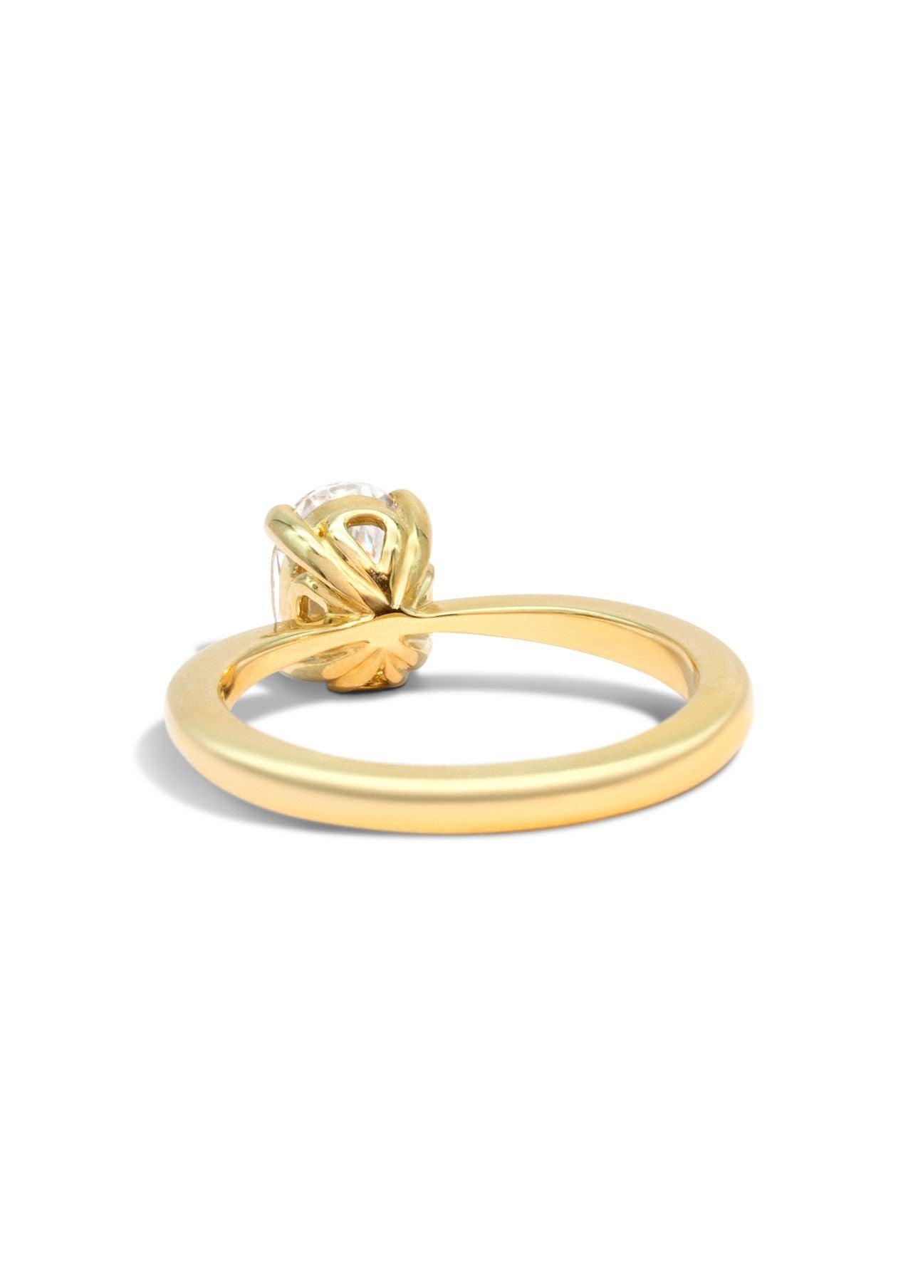 The June Yellow Gold Cultured Diamond Ring