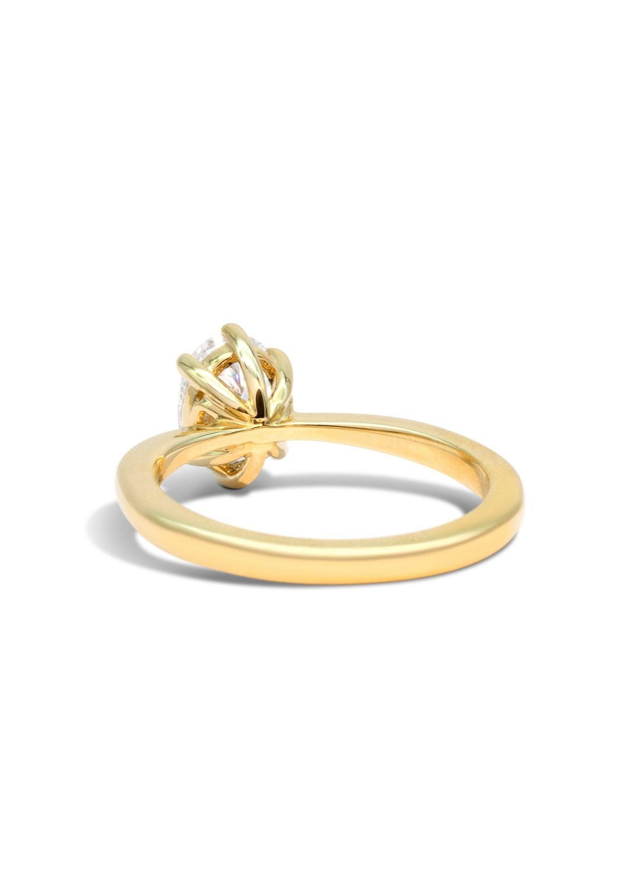 The Florence Yellow Gold Cultured Diamond Ring - Molten Store