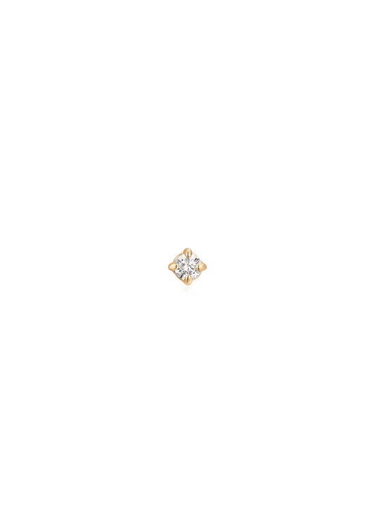 The Lune Cultured Diamond 9ct Solid Gold Stud Earring (Single) - Molten Store