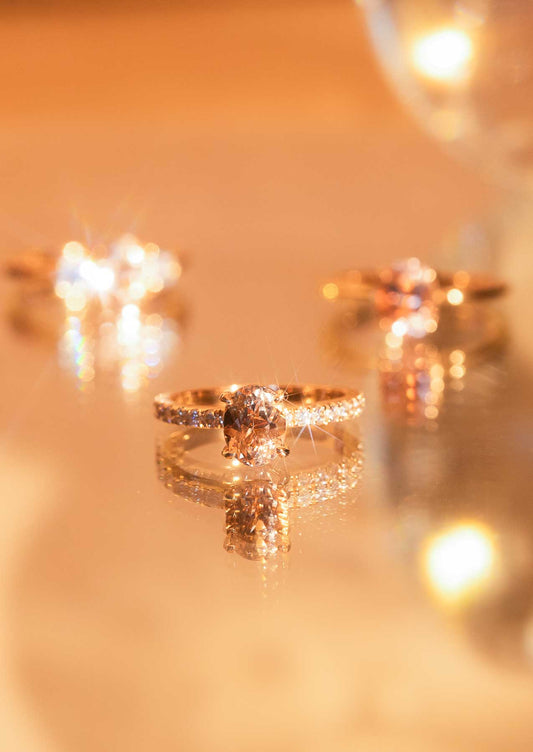 The Adoria Morganite & Diamond Ring