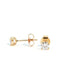 The Poe Yellow Gold 0.6ct Round Cultured Diamond Earrings