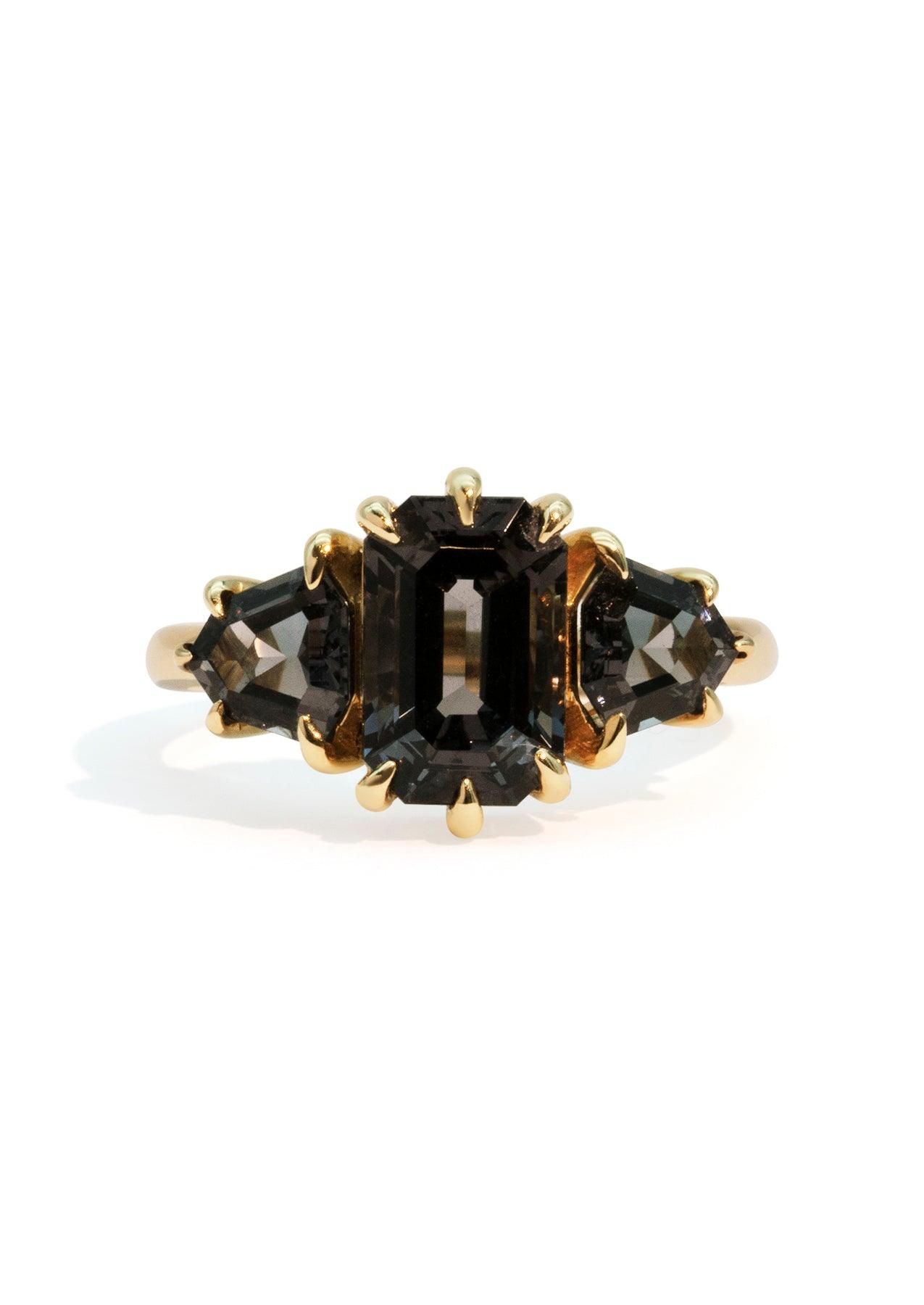 The Bette Ring with 4.45ct Emerald Black Spinel - Molten Store