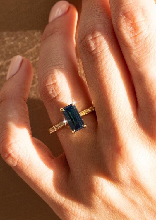 The Celine 1.99ct Green Sapphire Ring - Molten Store