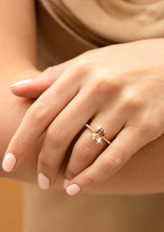 The Celine 1.28ct Peach Morganite Ring