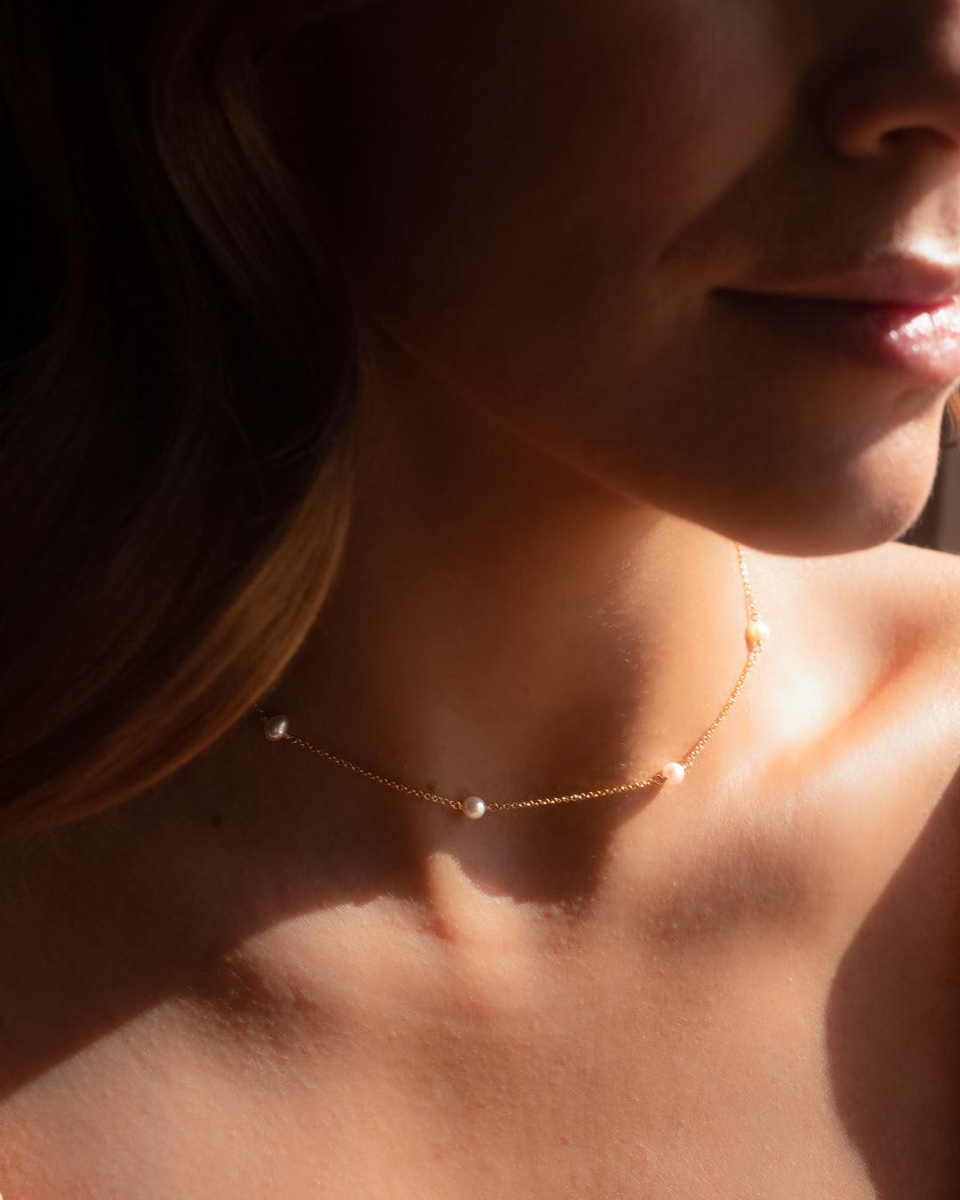 The Gold Pearl Plato Necklace