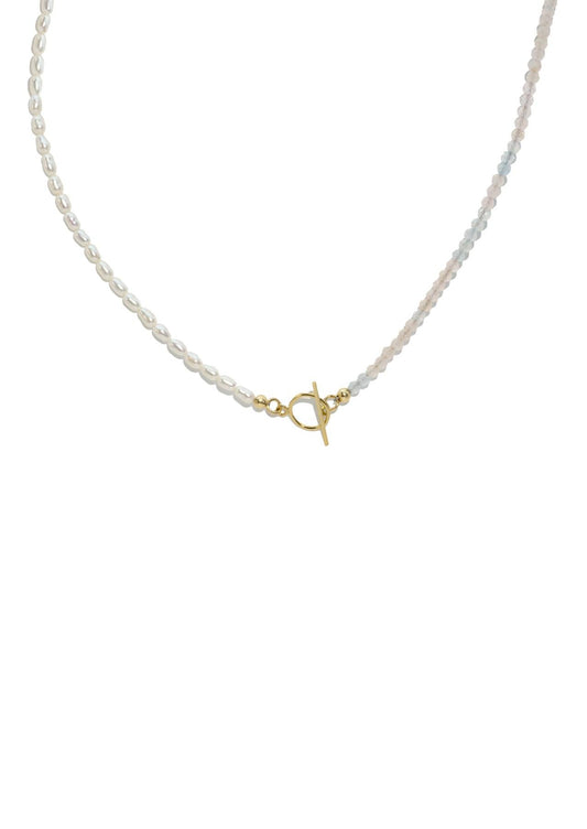 The Amaryllis Morganite and Aquamarine 14ct Gold Filled Necklace - Molten Store