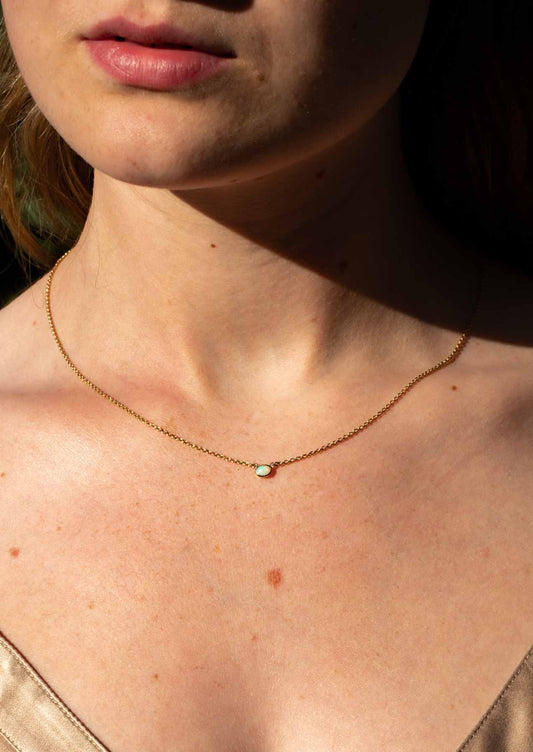 The Opal Lumin Solid Gold Necklace