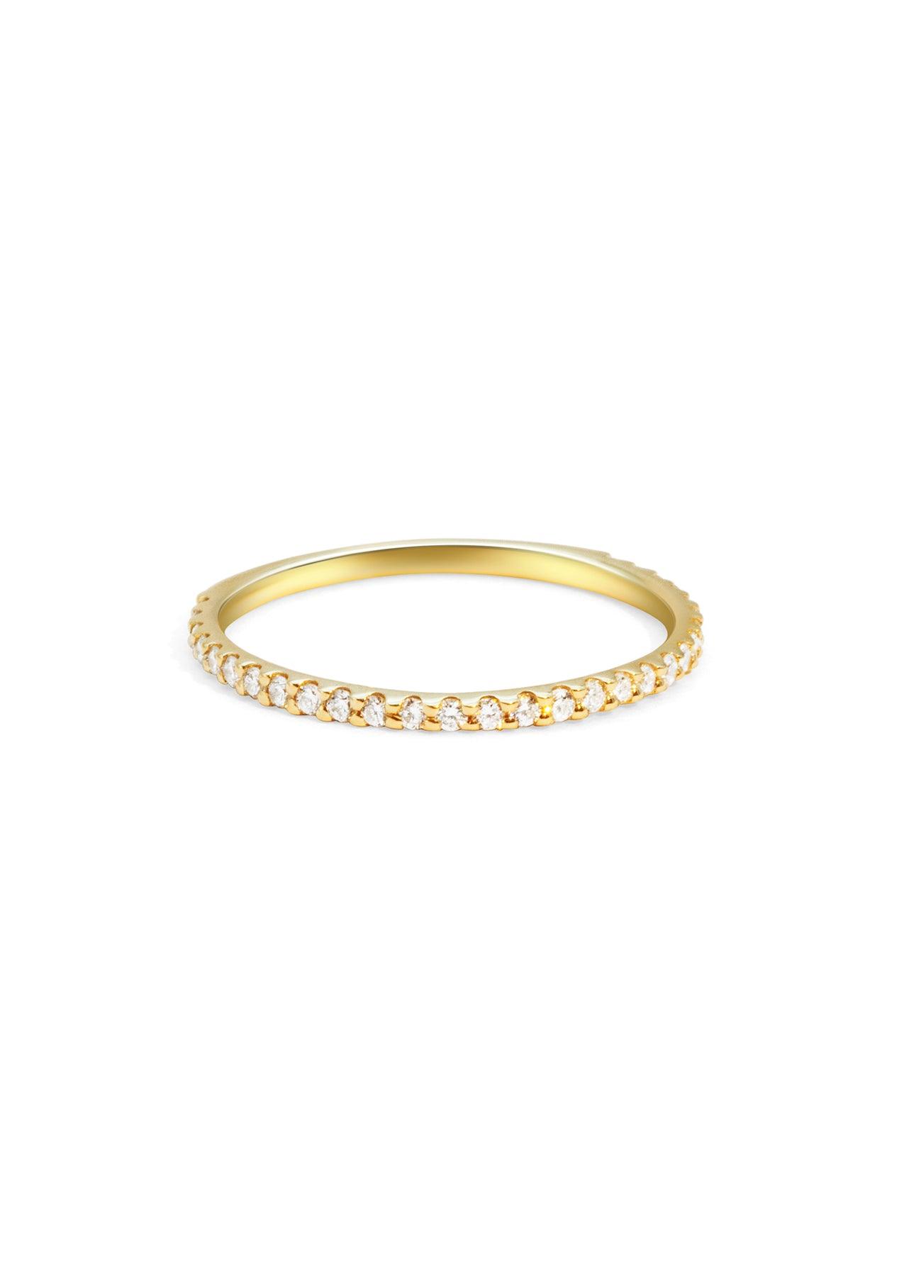 The Mae Yellow Gold 0.3ct Cultured Diamond Ring
