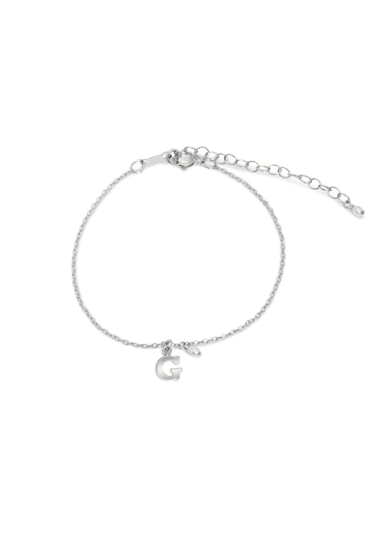 The Silver Initial Charm Bracelet