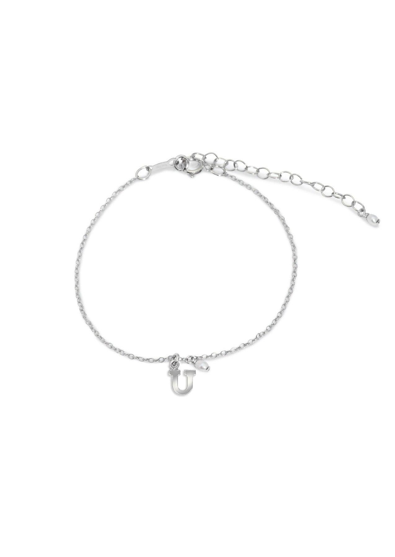 The Silver Initial Charm Bracelet