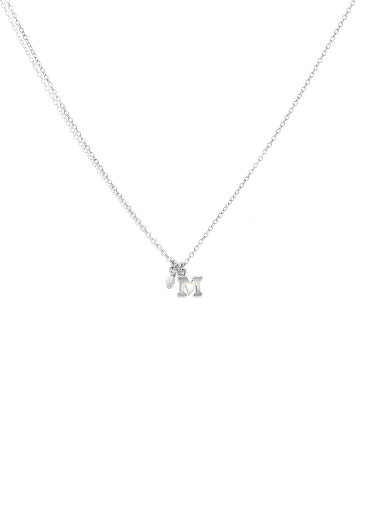 The Silver Initial Charm Necklace