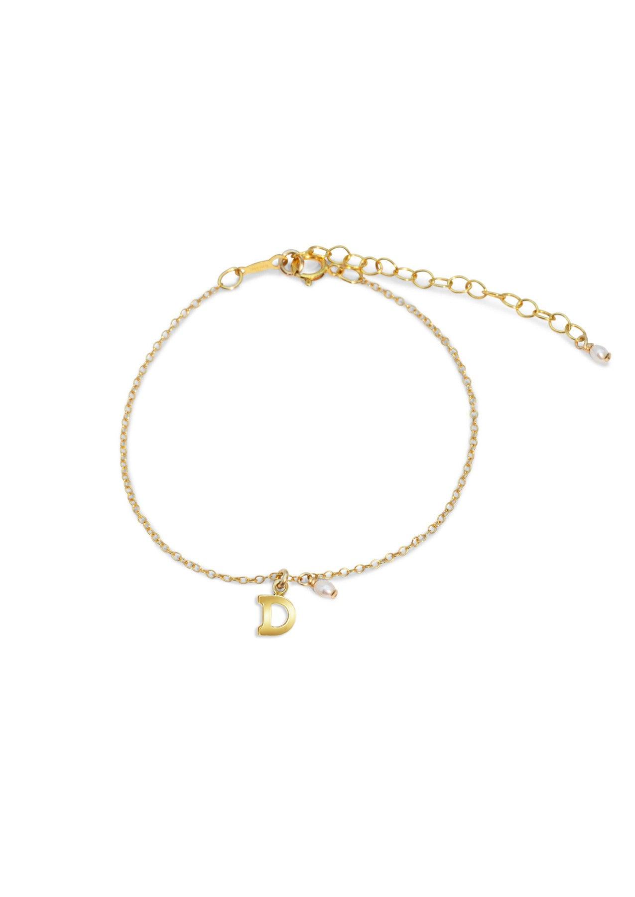 The Gold Initial Charm Bracelet