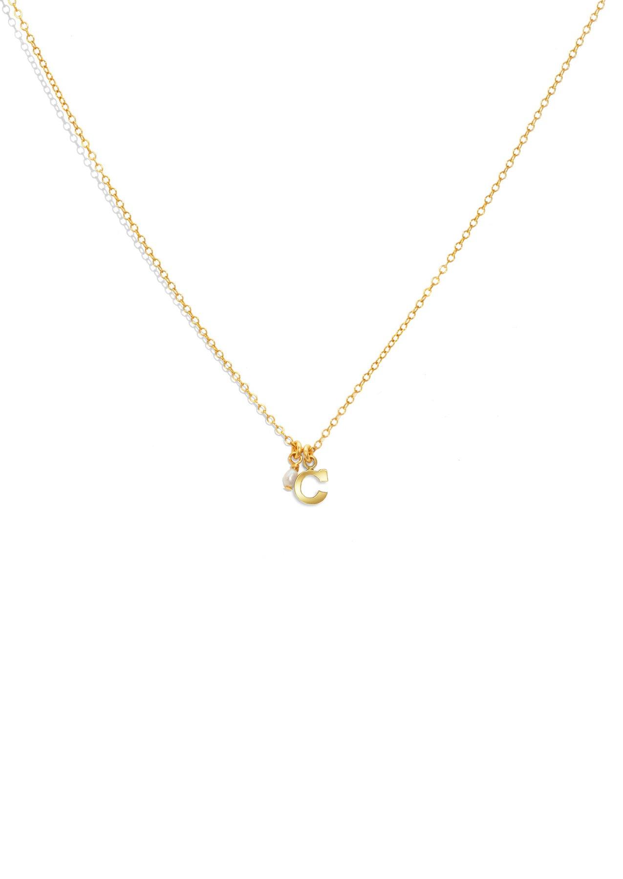 The Gold Initial Charm Necklace