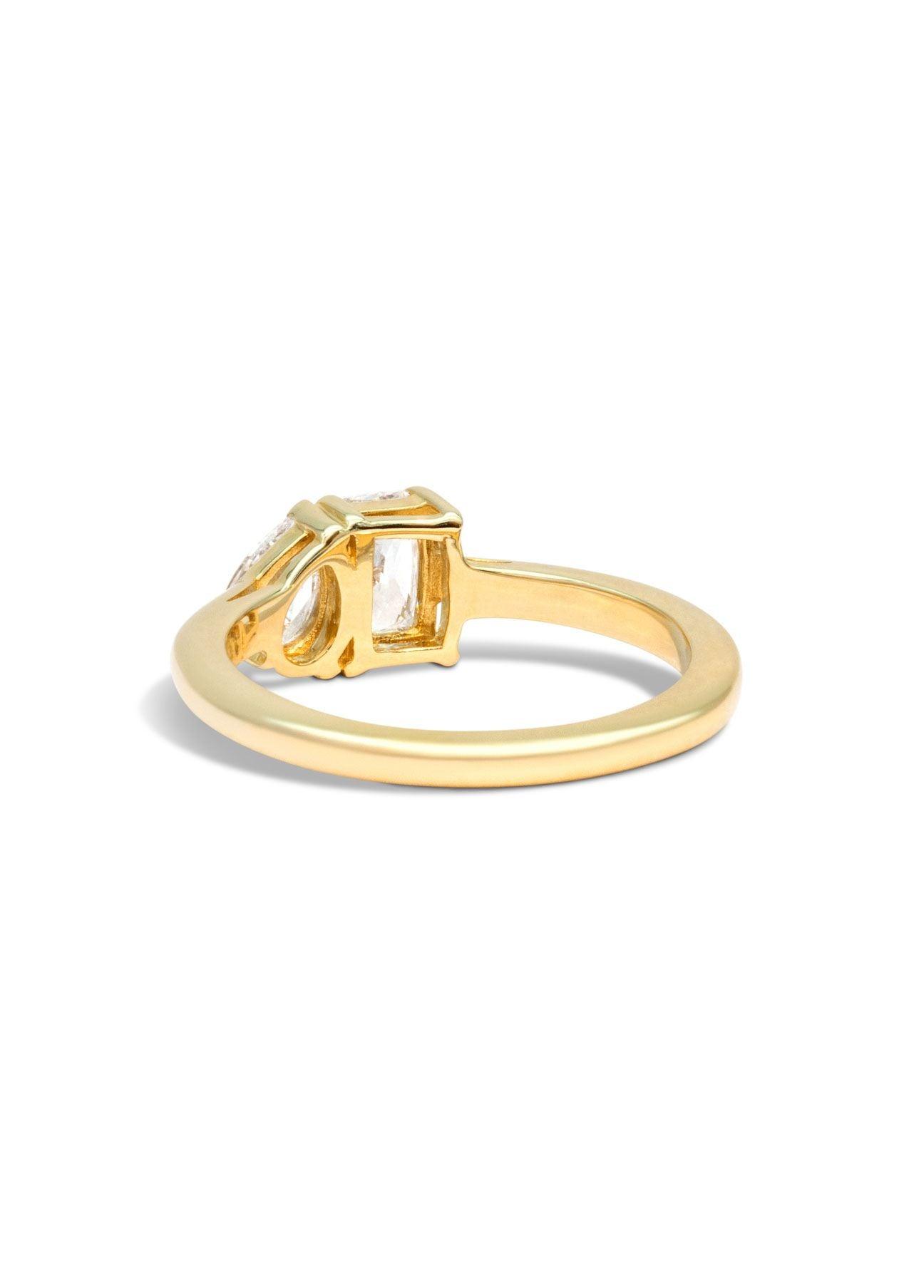 The Toi Et Moi Yellow Gold Cultured Diamond Ring - Molten Store