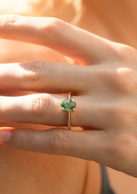 The June Ring with 1.1ct Ocean Tourmaline