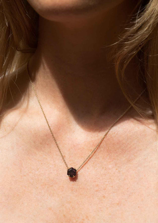 The Margot 2.68ct Cherry Tourmaline Necklace