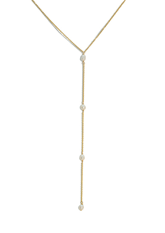 The Lorelai Gold & Pearl Drop Necklace