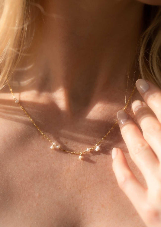 The Gold Pearl Petrichor Necklace