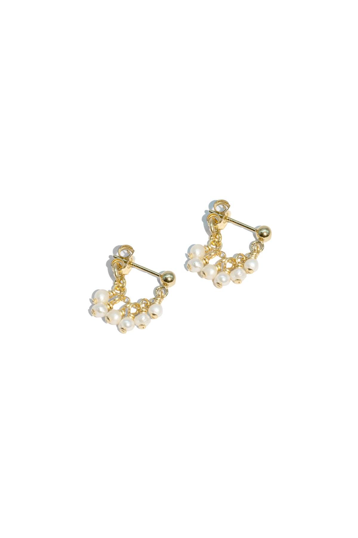 The Gold Pearl Petrichor Ear Jacket Earrings