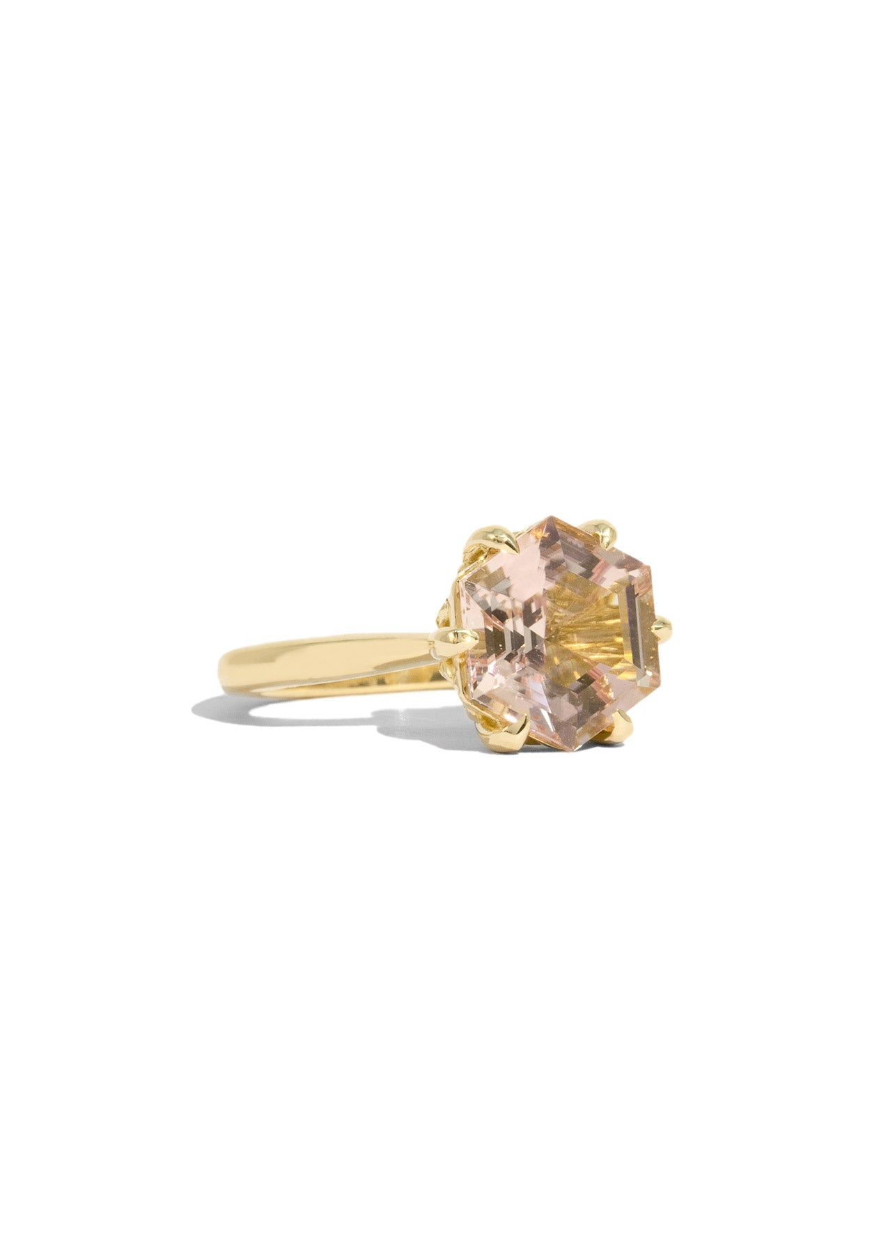 The June Ring with 3.81ct Peach Tourmaline