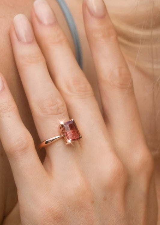 The June 3.65ct Cherry Tourmaline Ring
