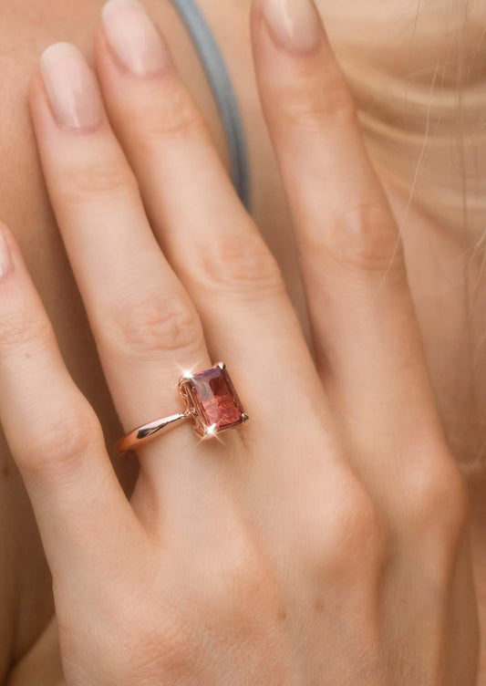 The June 3.65ct Cherry Tourmaline Ring - Molten Store