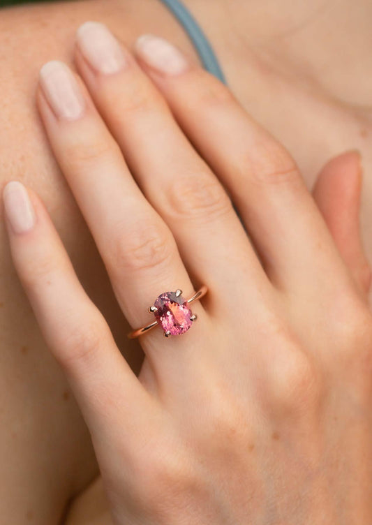 The June 2.72ct Pink Tourmaline Ring - Molten Store