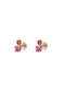 The Bellerose Sapphire & Morganite 9ct Solid Gold Stud Earring - Molten Store