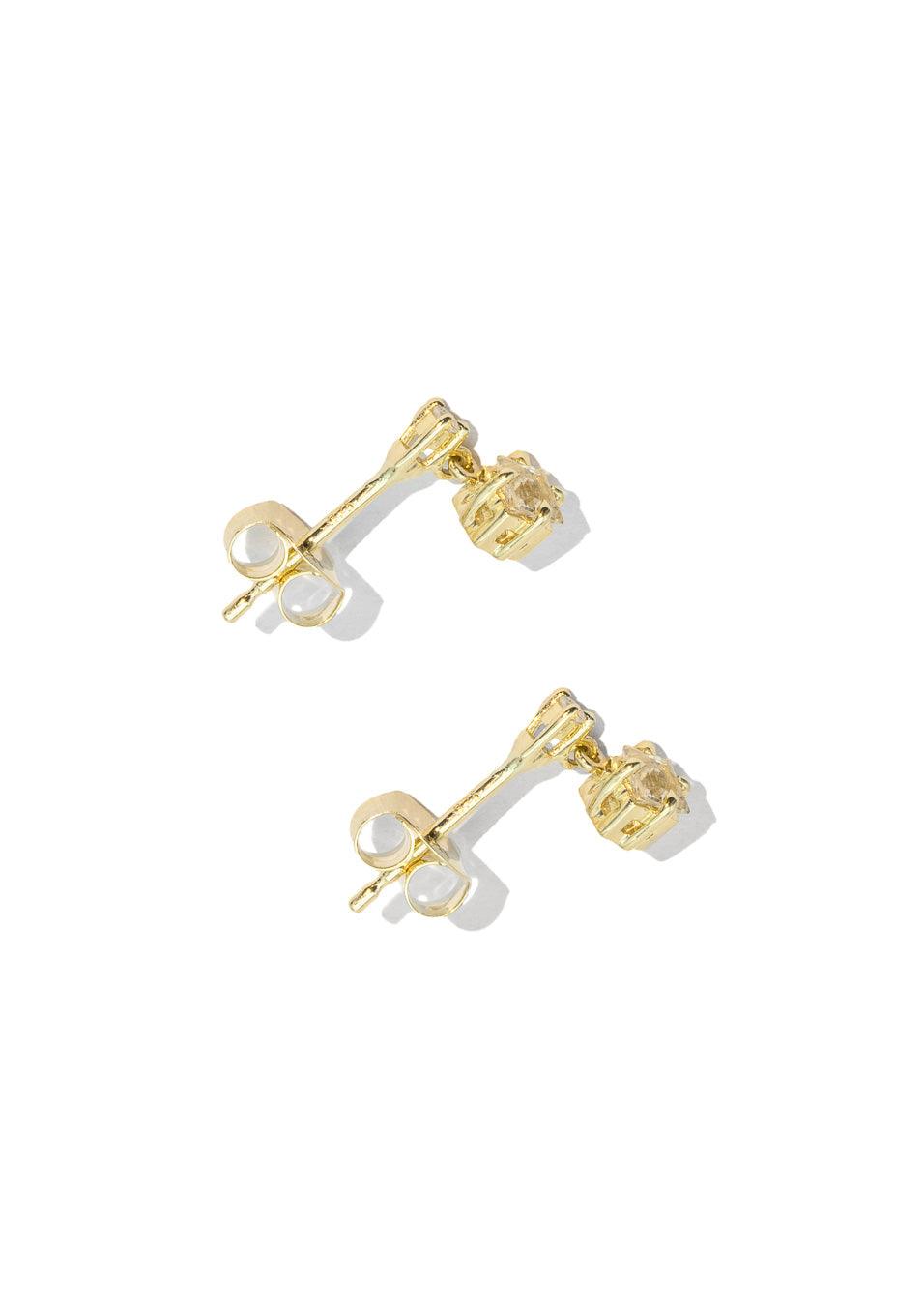 The Violentine 9ct Solid Gold Morganite Stud Earring - Molten Store