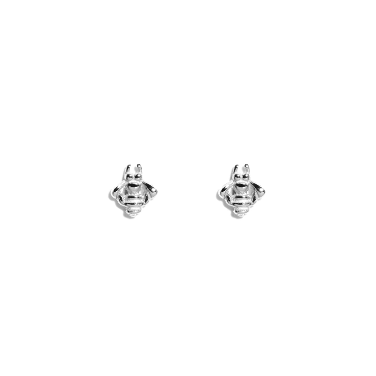 The Silver Tiny Bumble Bee Stud Earrings