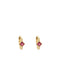 The Peach Pink Sapphire Huggie Earrings